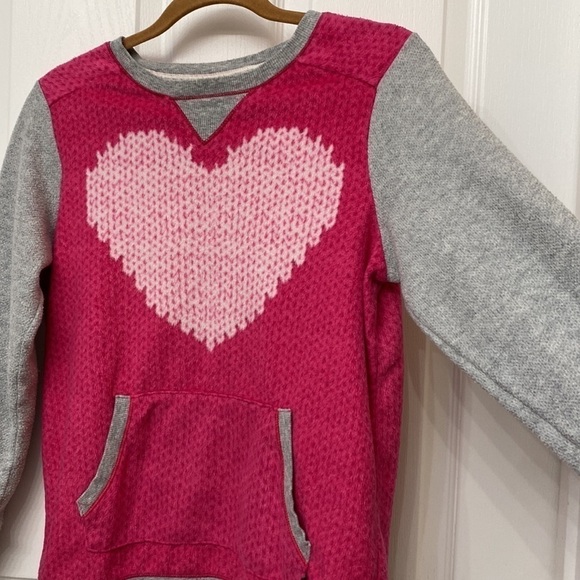 Simply Vera Vera Wang Sweatshirt Pink Gray Heart Small - Picture 3 of 9